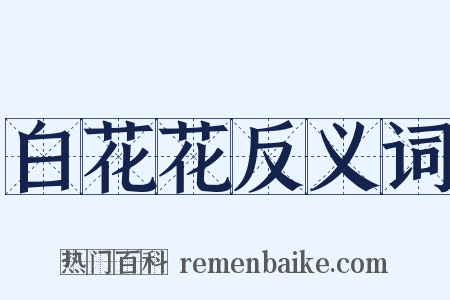 白花花反义词是什么意思的图片